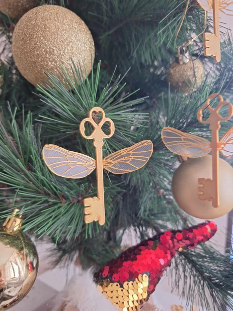 Đồ trang trí cây thông Noel Chìa khóa bay Harry Potter (hai màu, một đầu phun) - Image 4