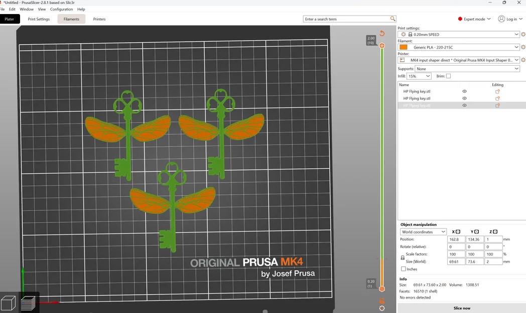 Đồ trang trí cây thông Noel Chìa khóa bay Harry Potter (hai màu, một đầu phun) - Image 5