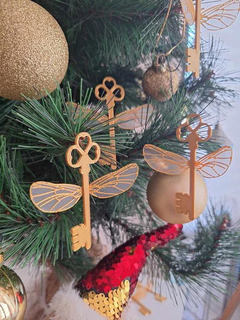 Đồ trang trí cây thông Noel Chìa khóa bay Harry Potter (hai màu, một đầu phun) - Image 6