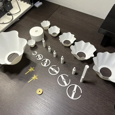 Đèn cây thông Noel - Chụp đèn in chế độ Vase mode