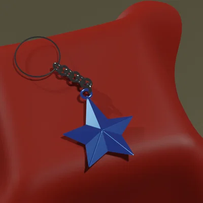 Mẫu móc khóa hình ngôi sao 3D (Star Keychain) xinh xắn