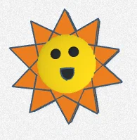 Mô hình trang trí ông mặt trời SPRUNKI đáng yêu in 3D - Image 1