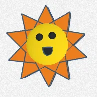 Mô hình trang trí ông mặt trời SPRUNKI đáng yêu in 3D