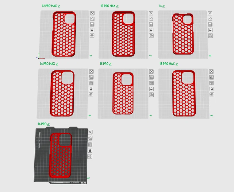 Bộ ốp lưng iPhone họa tiết tổ ong (Hexagonal Cover) in 3D độc đáo - Image 3