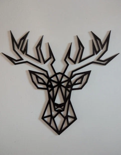 Mô hình trang trí đầu hươu phong cách Geometric in 3D độc đáo - Image 1