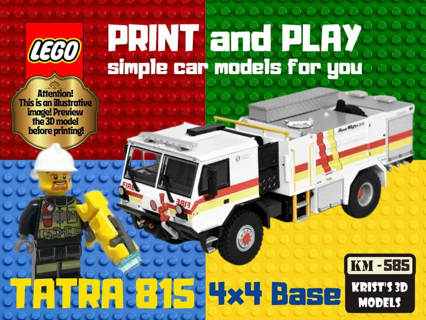 Mô hình cơ sở 3D in cho xe LEGO Tatra 815 4x4 - Image 1