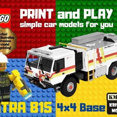 Mô hình cơ sở 3D in cho xe LEGO Tatra 815 4x4