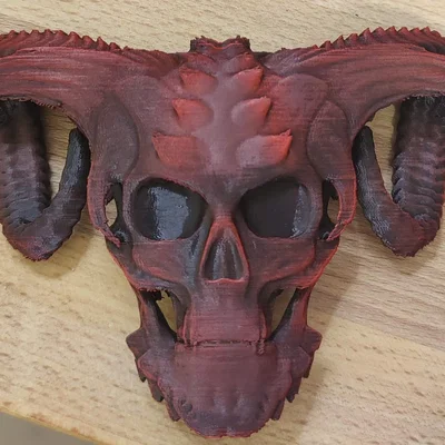 Mô hình đầu lâu quỷ có sừng Demon Skull 3D in sắc nét