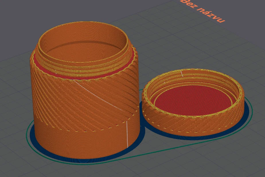 Hộp đựng dạng trụ (Cylinder container) in 3D có ren vặn ngược - Image 1