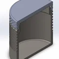 Hộp đựng dạng trụ (Cylinder container) in 3D có ren vặn ngược - Thumbnail 2