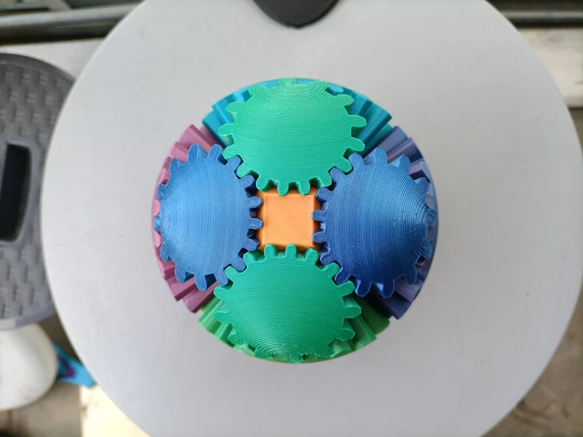 Zahnradball: Mô hình quả cầu bánh răng 3D xoay cực chất - Image 1