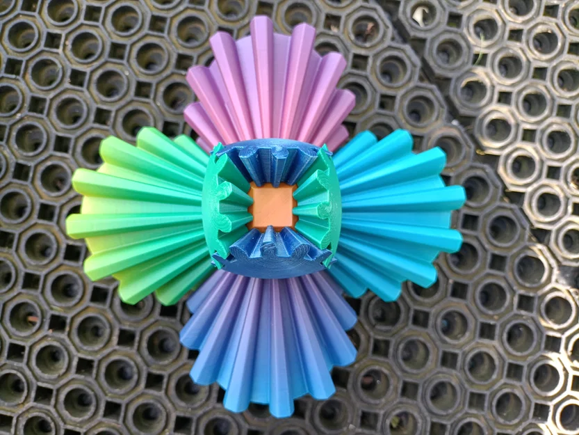 Zahnradball: Mô hình quả cầu bánh răng 3D xoay cực chất - Image 2