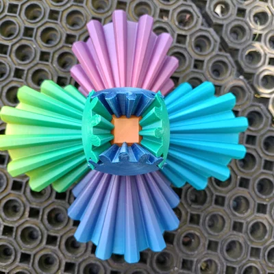 Zahnradball: Mô hình quả cầu bánh răng 3D xoay cực chất