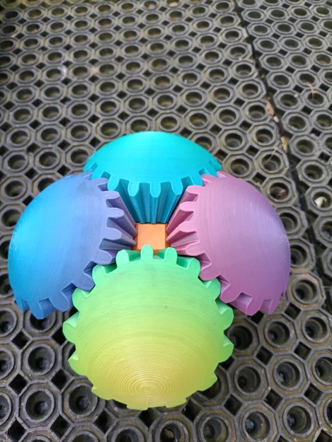 Zahnradball: Mô hình quả cầu bánh răng 3D xoay cực chất - Image 3