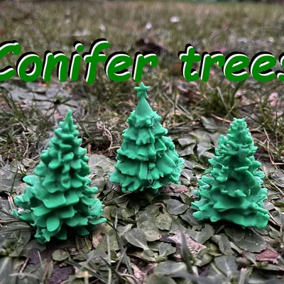 Mô hình diorama cây lá kim
