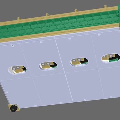 Nắp đậy phần đáy in 3D cho Box Turtle