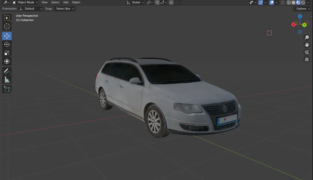 Mô hình 3D Volkswagen Passat B6 2008: Xe gia đình và Cảnh sát - Image 1