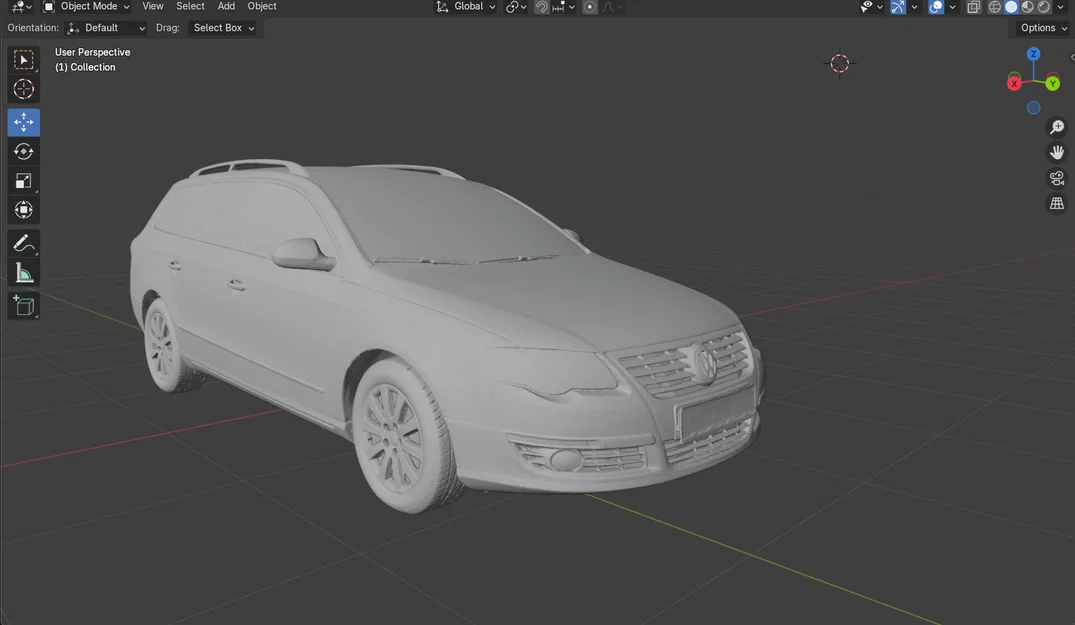 Mô hình 3D Volkswagen Passat B6 2008: Xe gia đình và Cảnh sát - Image 2