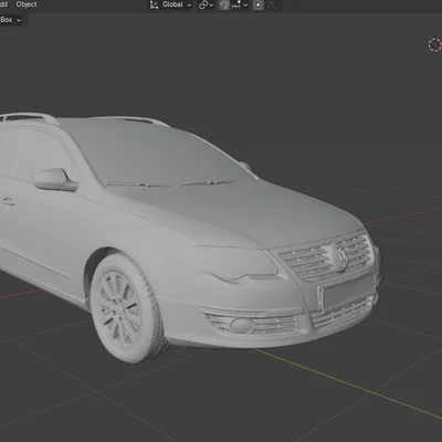 Mô hình 3D Volkswagen Passat B6 2008: Xe gia đình và Cảnh sát