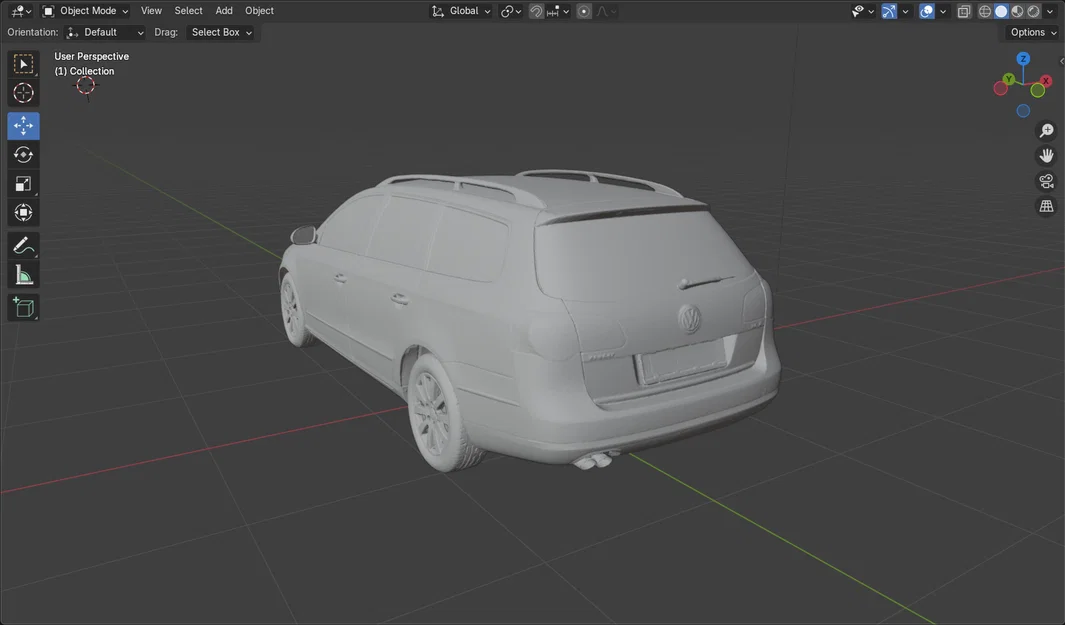 Mô hình 3D Volkswagen Passat B6 2008: Xe gia đình và Cảnh sát - Image 3