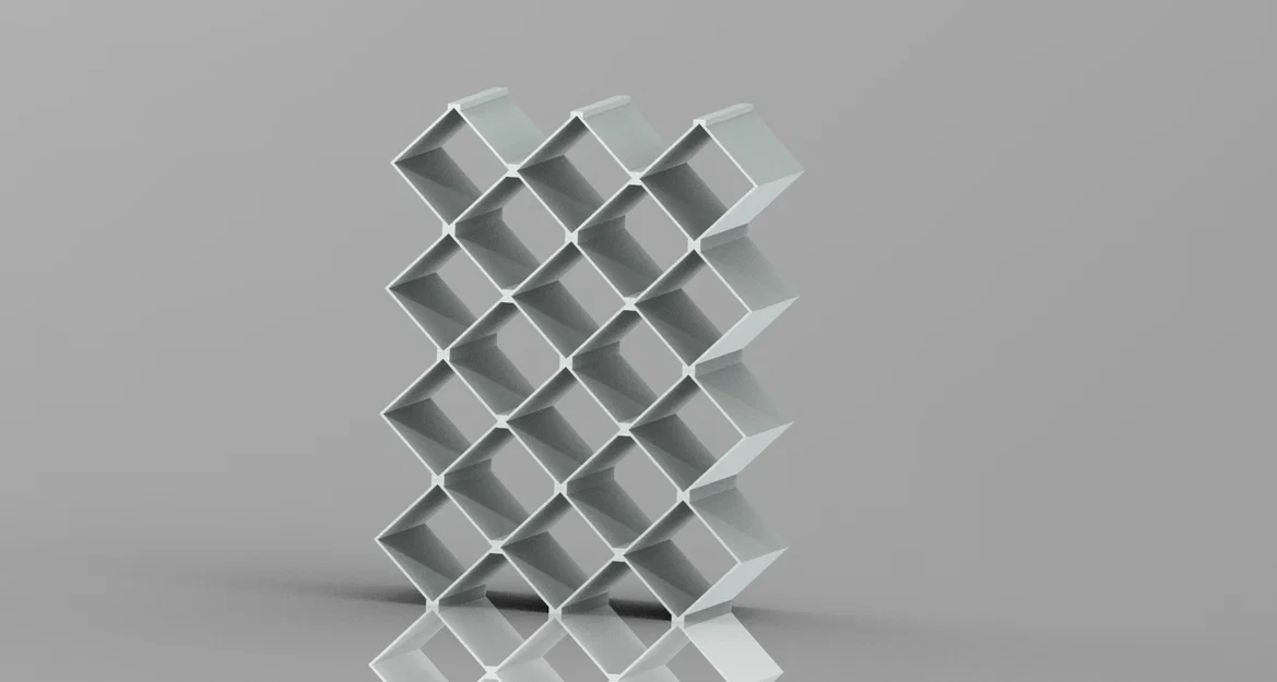 Kệ gia vị thiết kế dạng lưới hình thoi hiện đại - In 3D - Image 1