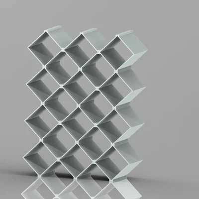Kệ gia vị thiết kế dạng lưới hình thoi hiện đại - In 3D