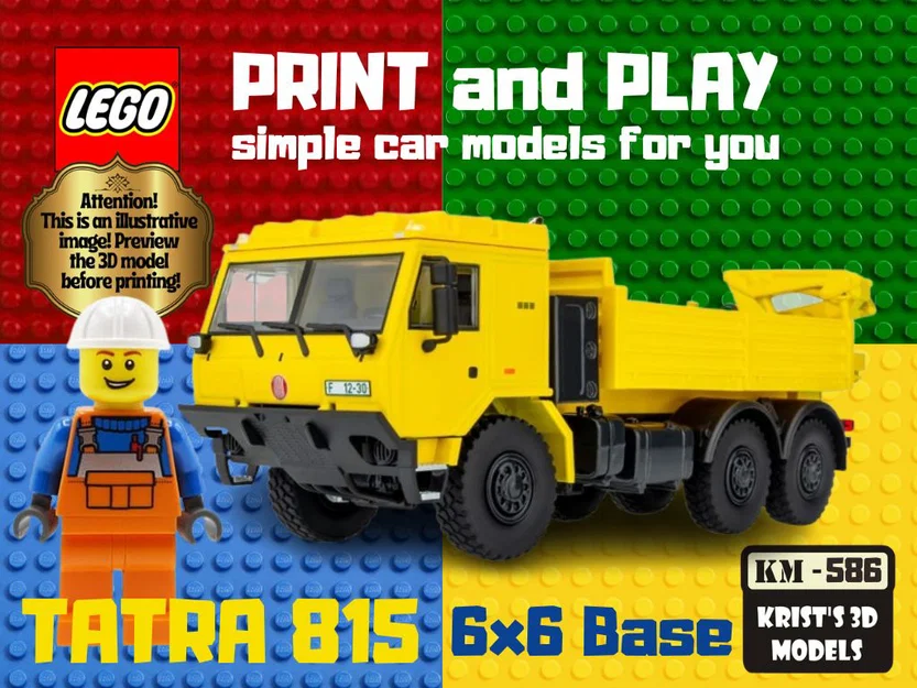 Mô hình khung xe tải LEGO Tatra 815 6x6 in 3D độc đáo - Image 1