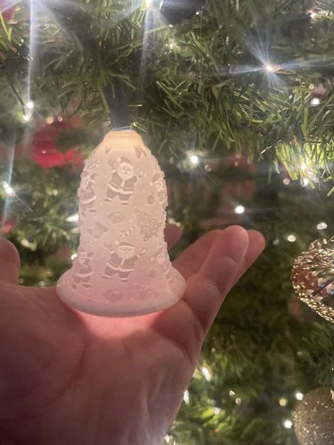 Chuông Lithophane trang trí cây thông Noel - Image 1