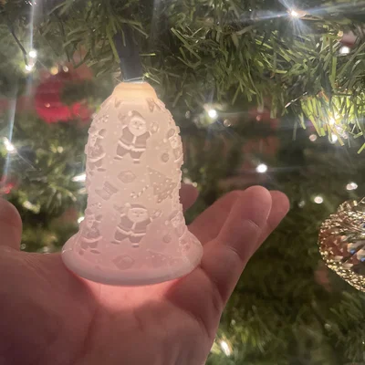 Chuông Lithophane trang trí cây thông Noel