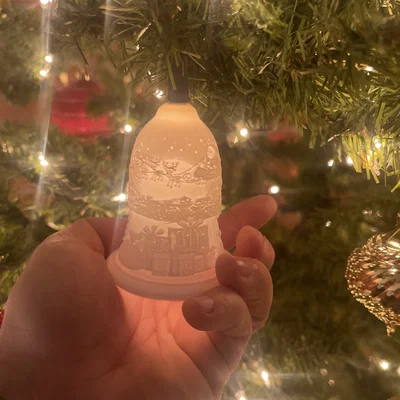 Chuông Lithophane trang trí cây thông Noel