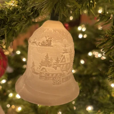 Chuông Lithophane trang trí cây thông Noel