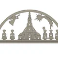 Schwibbogen (Vòm nến) với mô hình nhà thờ Seiffen - Thumbnail 2
