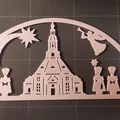 Schwibbogen (Vòm nến) với mô hình nhà thờ Seiffen - Thumbnail 6