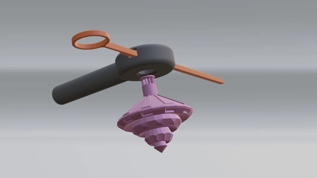 Con quay 3D Futuristic Spinning Top kèm tay cầm phóng B8-Lab - Image 1