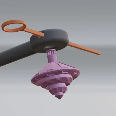 Con quay 3D Futuristic Spinning Top kèm tay cầm phóng B8-Lab