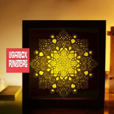 Mẫu đèn hộp Mandala 2 (Mandala 2 light box)