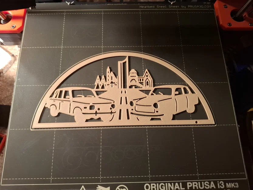 Schwibbogen với xe Trabant, Wartburg và đường chân trời Leipzig - Image 3