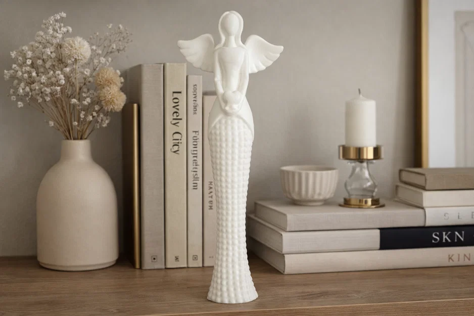 Tượng thiên thần trang trí Giáng sinh - File in 3D STL độc đáo - Image 1