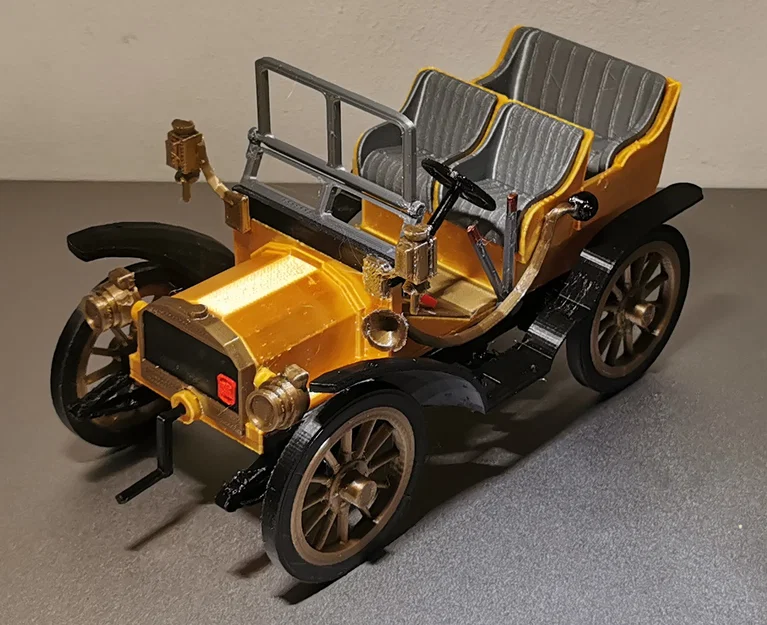 Mô hình in 3D xe cổ Fiat 12/16HP đời 1902 tinh xảo - Image 3