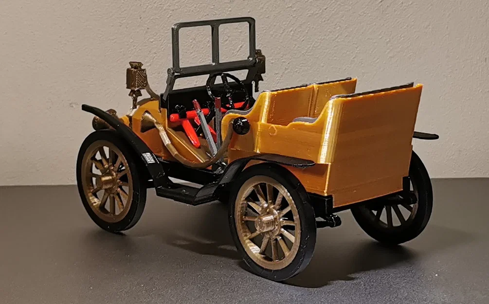 Mô hình in 3D xe cổ Fiat 12/16HP đời 1902 tinh xảo - Image 4