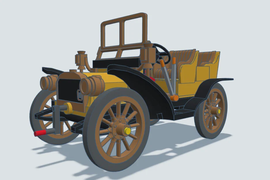 Mô hình in 3D xe cổ Fiat 12/16HP đời 1902 tinh xảo - Image 6