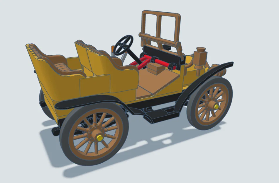 Mô hình in 3D xe cổ Fiat 12/16HP đời 1902 tinh xảo - Image 8