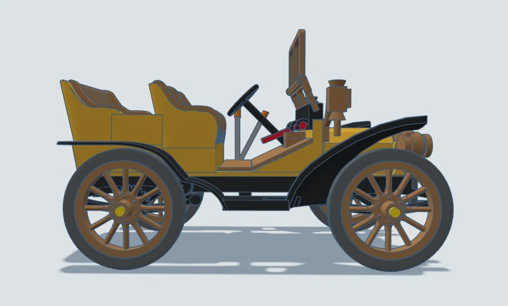 Mô hình in 3D xe cổ Fiat 12/16HP đời 1902 tinh xảo - Image 10