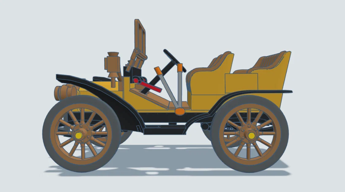 Mô hình in 3D xe cổ Fiat 12/16HP đời 1902 tinh xảo - Image 11