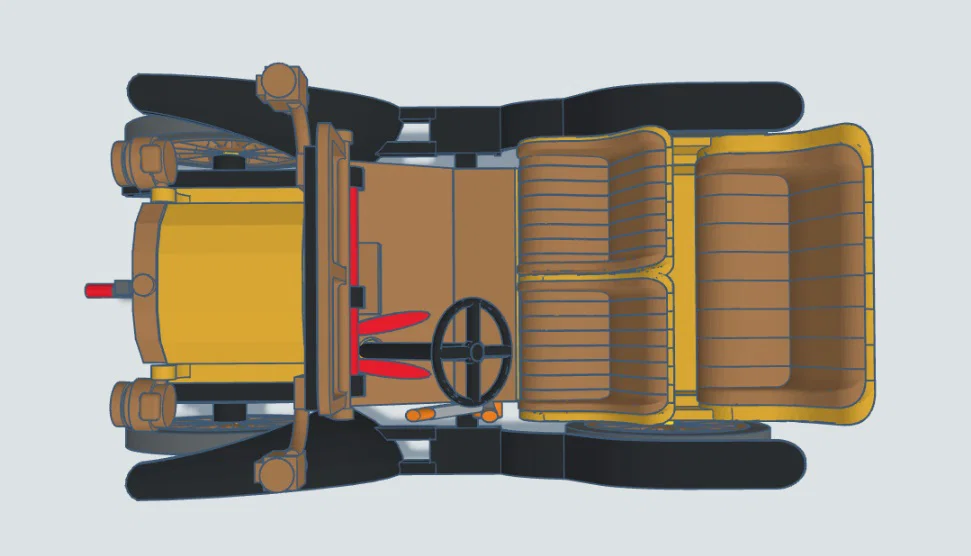 Mô hình in 3D xe cổ Fiat 12/16HP đời 1902 tinh xảo - Image 13
