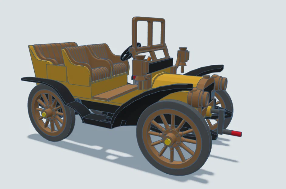 Mô hình in 3D xe cổ Fiat 12/16HP đời 1902 tinh xảo - Image 15