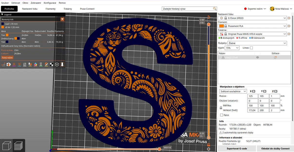 Mô hình chữ S trang trí 3D nghệ thuật độc đáo (Crazy Alphabet) - Image 9