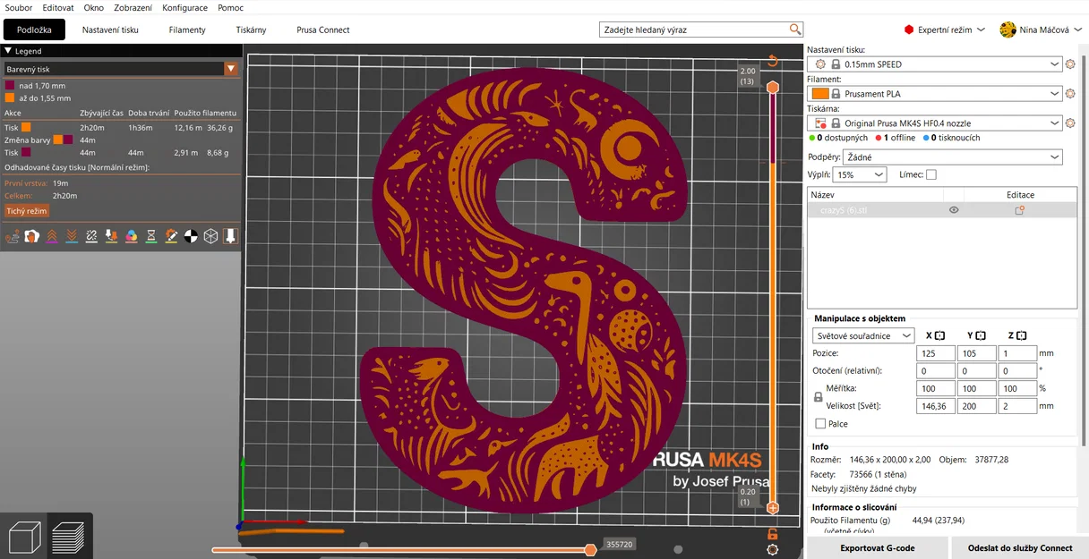 Mô hình chữ S trang trí 3D nghệ thuật độc đáo (Crazy Alphabet) - Image 13