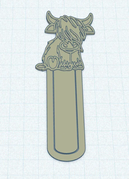 Kẹp sách Highland Cow in 3D dễ thương làm quà tặng - Image 1