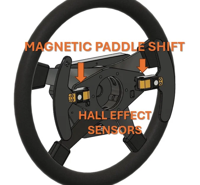 Bộ Lẫy Chuyển Số Từ Tính Cho Simracing (Magnetic Paddle Shifter) - Image 3